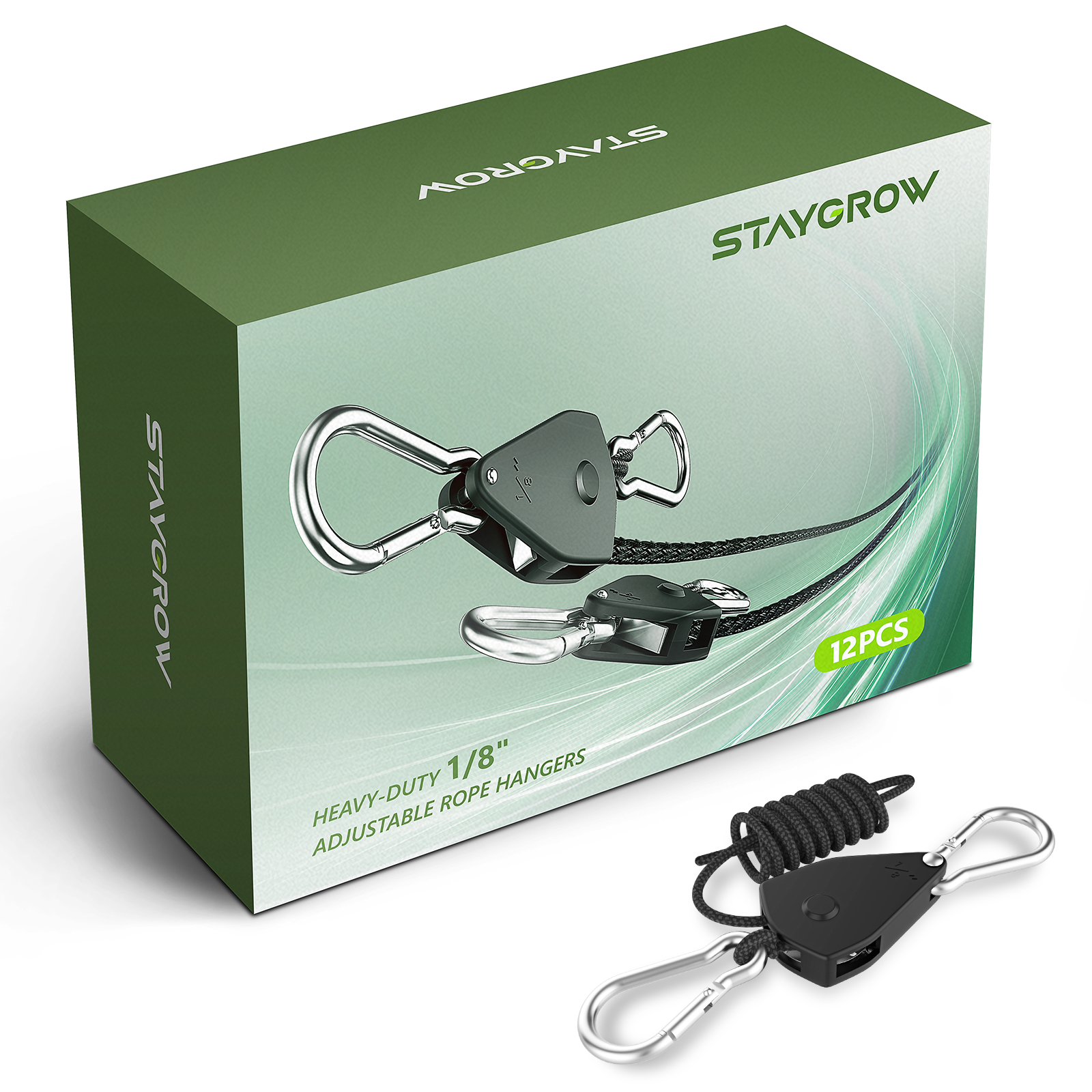 Hangar Rope 1/8” Rope Hanger (12-Pack) – STAYGROW